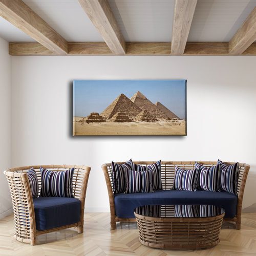10228_5 Misir Piramitleri Panoramik Kanvas Tablo