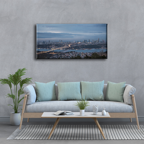 Istanbul Panoramik Kanvas Tablo