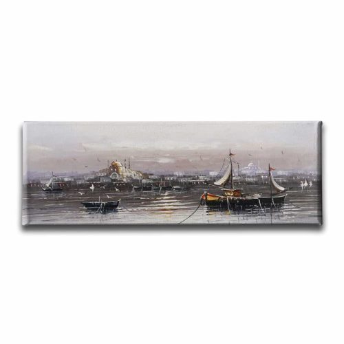 Istanbul Manzara Panoramik Kanvas Tablo