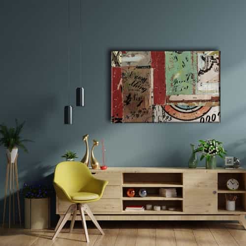 9438_2 Retro Canvas Tablo