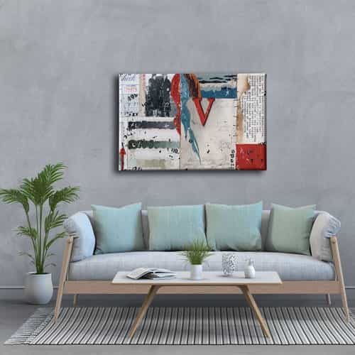 9439_3 Retro Canvas Tablo