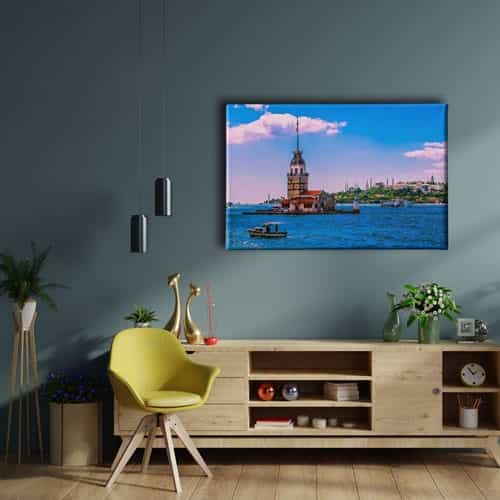 Istanbul Kiz Kulesi Canvas Tablo