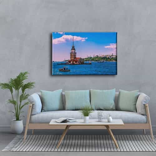 Istanbul Kiz Kulesi Canvas Tablo