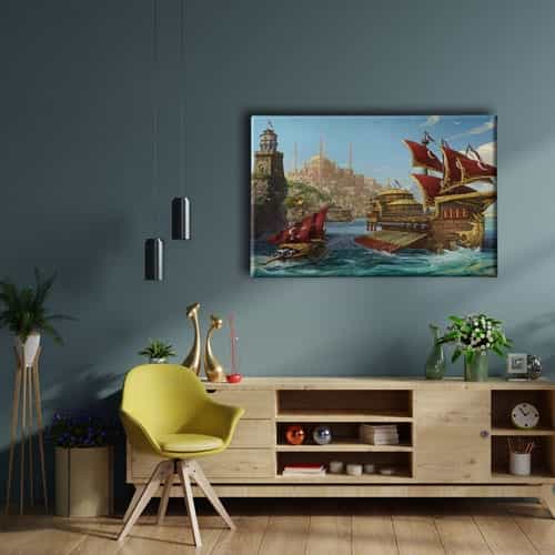 Eski Istanbul Canvas Tablo