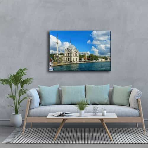 Istanbul Dolmabahce Cami Kanvas Tablo