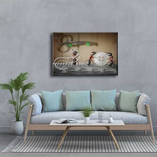 9473_3 Penguen Kanvas Tablo