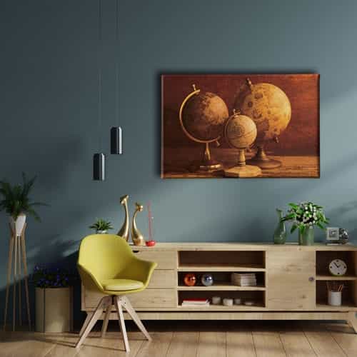9643_2 Kure Harita Canvas Tablo
