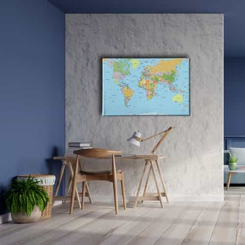 Dunya Haritasi Canvas Tablo