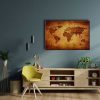 9651_2 Eski Harita Canvas Tablo