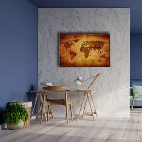 9651_5 Eski Harita Canvas Tablo