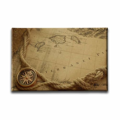 9652_1 Eski Harita Canvas Tablo