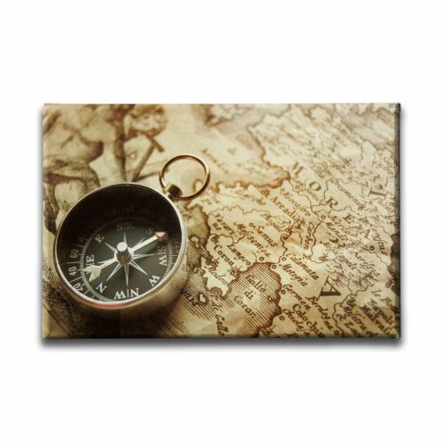 9654_1 Pusula Harita Canvas Tablo
