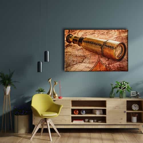 9655_2 Deniz Harita Canvas Tablo