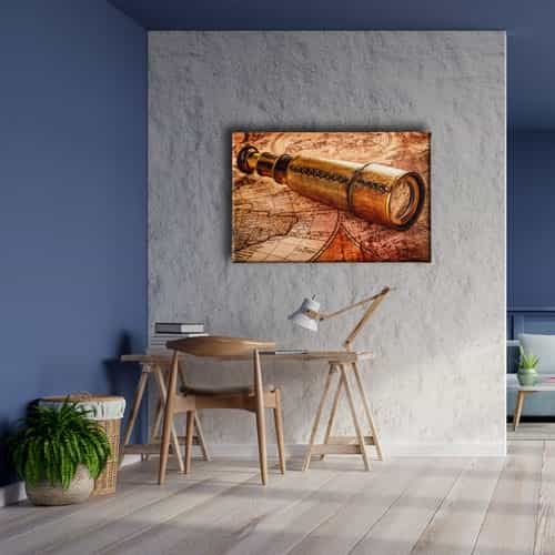 9655_5 Deniz Harita Canvas Tablo