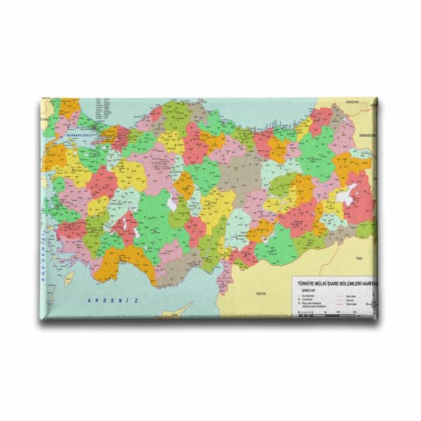 9658_1 Turkiye Haitasi Canvas Tablo