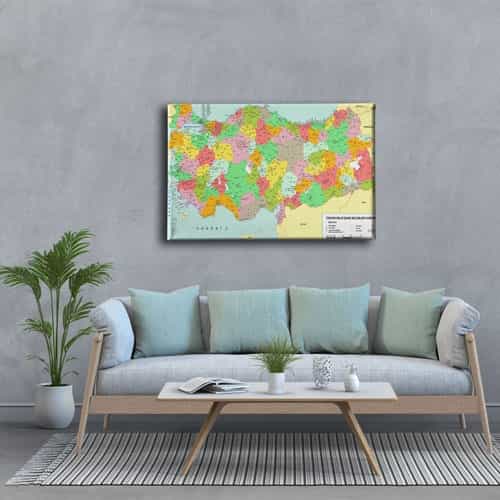 9658_3 Turkiye Haitasi Canvas Tablo