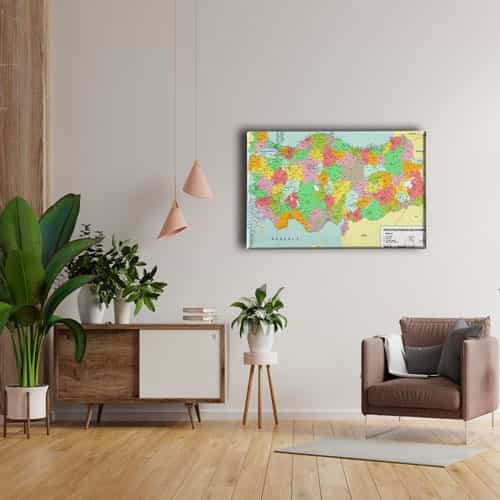 9658_4 Turkiye Haitasi Canvas Tablo