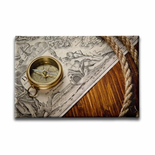 9660_1 Pusula Harita Canvas Tablo