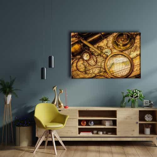 9661_2 Tarihteki Haritalar Canvas Tablo