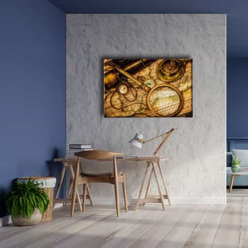 9661_5 Tarihteki Haritalar Canvas Tablo
