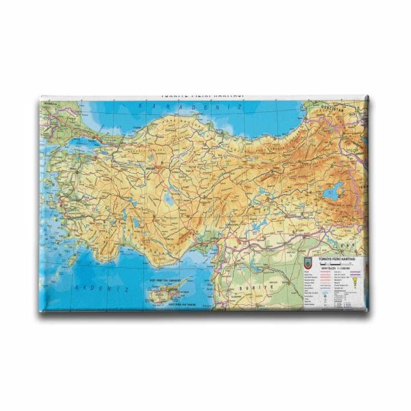 9662_1 Turkiye Fiziki Haritasi Canvas Tablo
