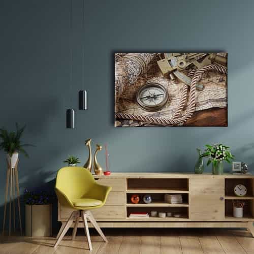 Nostaljik Haritlar Canvas Tablo