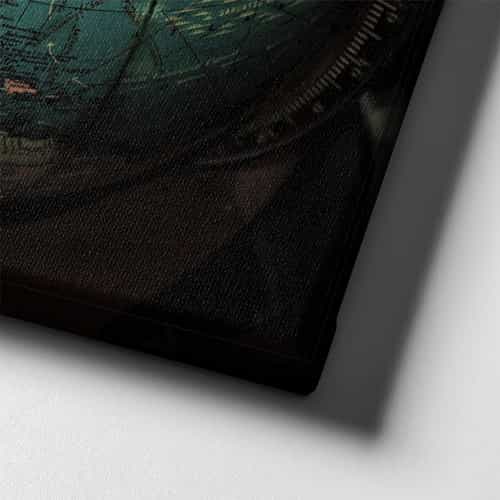 Fiziki Ve Siyasi Kure Harita Canvas Tablo