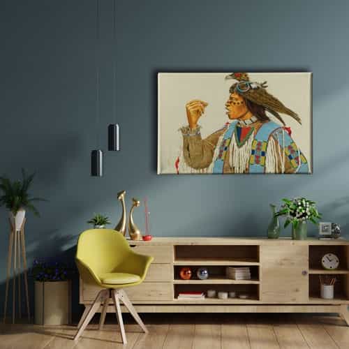 Kizilderili Erkek Portresi  Canvas Tablo