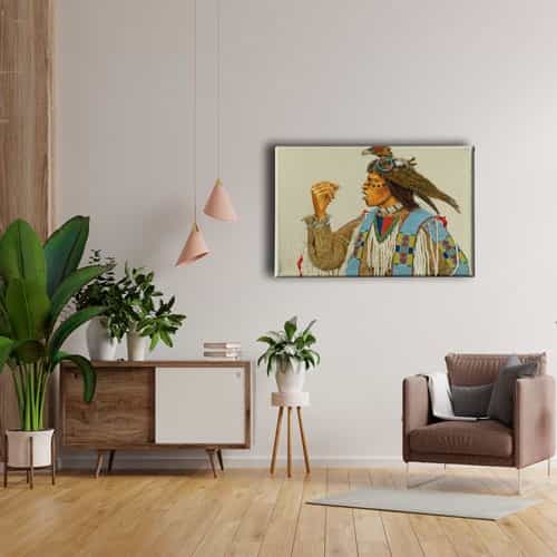 Kizilderili Erkek Portresi  Canvas Tablo