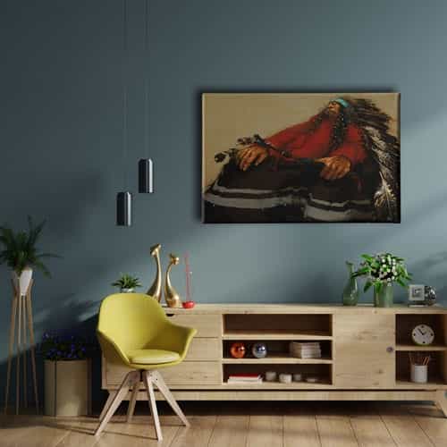 Kizilderili Erkek Portresi  Canvas Tablo