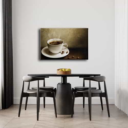 9744_5 Fincan Kahve Kanvas Tablo