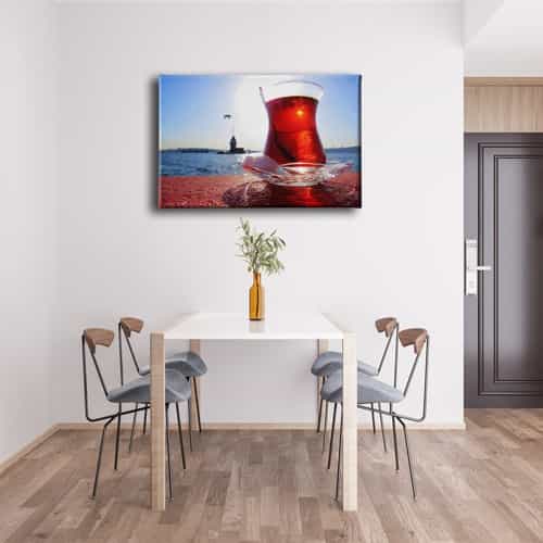 9754_2 Kiz Kulesi Cay Kanvas Tablo
