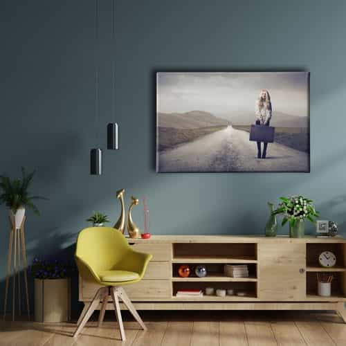 9776_2 Yalniz Kadin Canvas Tablo