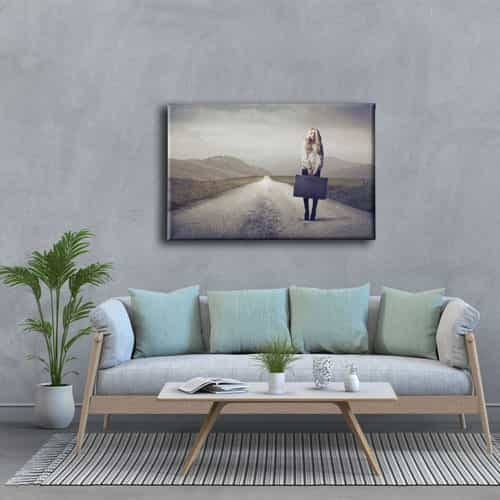 9776_3 Yalniz Kadin Canvas Tablo