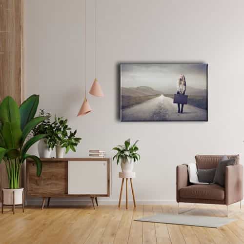 9776_4 Yalniz Kadin Canvas Tablo