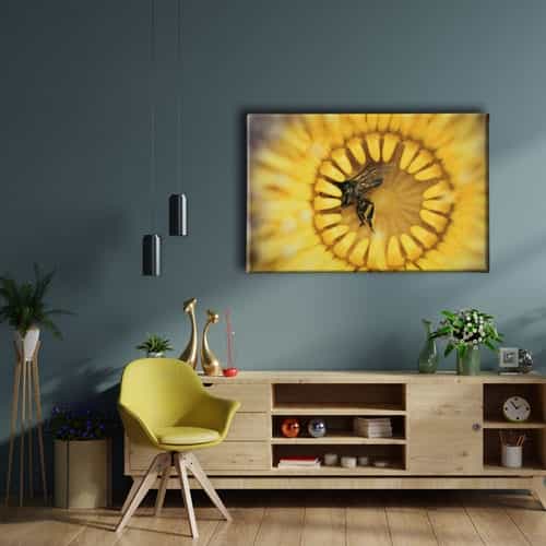 Cicek Ve Bal Arisi  Canvas Tablo