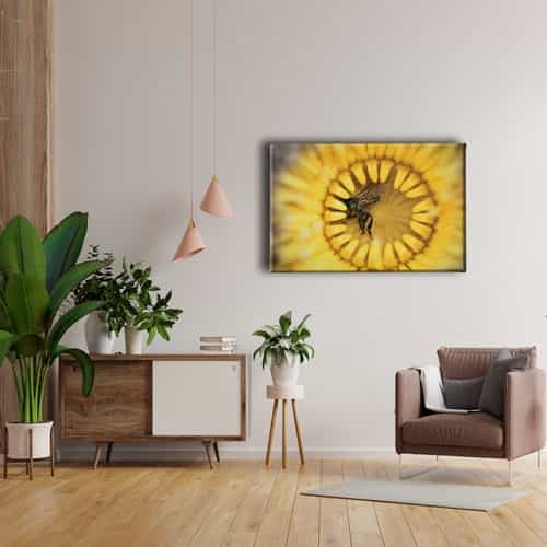 Cicek Ve Bal Arisi  Canvas Tablo