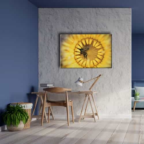 Cicek Ve Bal Arisi  Canvas Tablo