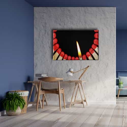 Ates Ve Kibrit  Canvas Tablo