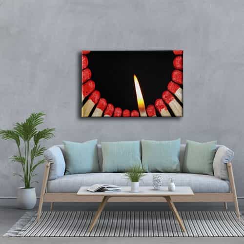 Ates Ve Kibrit  Canvas Tablo