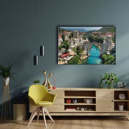 9885_2 Mostar Koprusu Kanvas Tablo