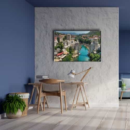 9885_5 Mostar Koprusu Kanvas Tablo