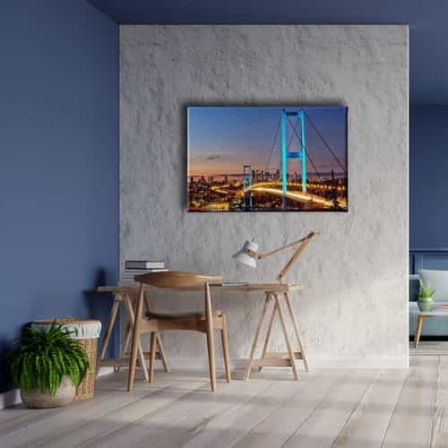 9890_5 Istanbul Koprusu Canvas Tablo