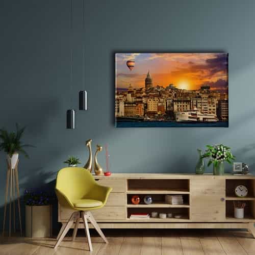 9891_2 Galata Kulesi - Balon Canvas Tablo