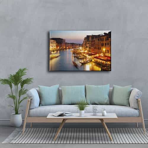 9910_3 Venedik Buyuk Kanal Canvas Tablo
