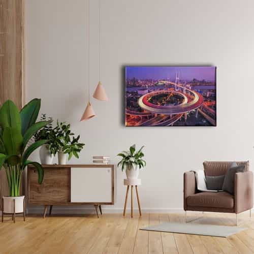 Sehir Isiklari Canvas Tablo