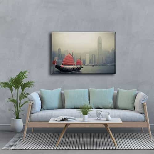 9930_3 Hong Kong Limani Canvas Tablo