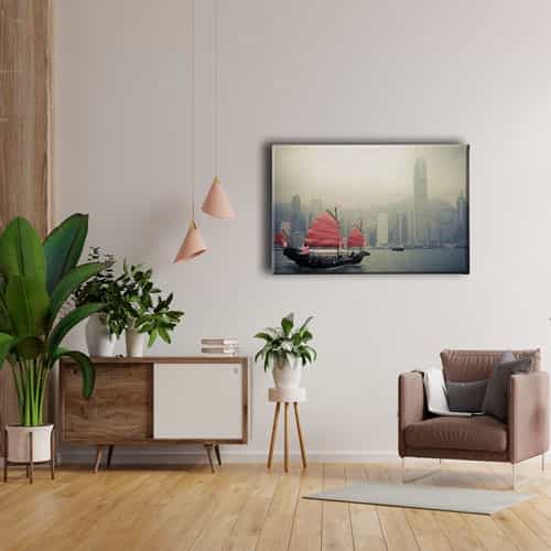 9930_4 Hong Kong Limani Canvas Tablo